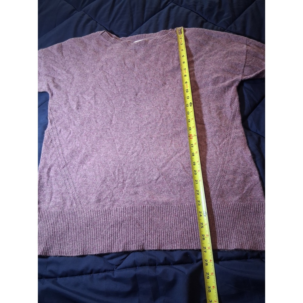 Adrienne Vittadini 100% 2-Ply Cashmere Sweater XL Mauve Pink Crew Neck Knit - Picture 3 of 6